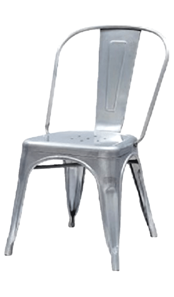 Clear-Coat-Stamped-Metal-Chair